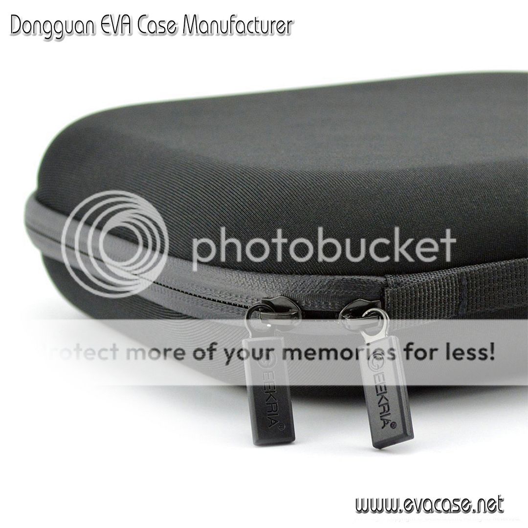 Molded over ear headphone case smooth Nylon with orange velvet lining